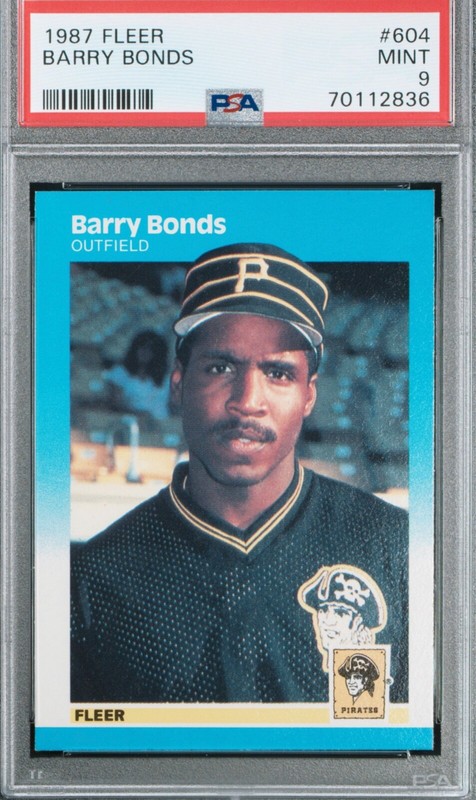 1987 Fleer Glossy — Barry Bonds — ROOKIE — MINT PSA 9 view 1