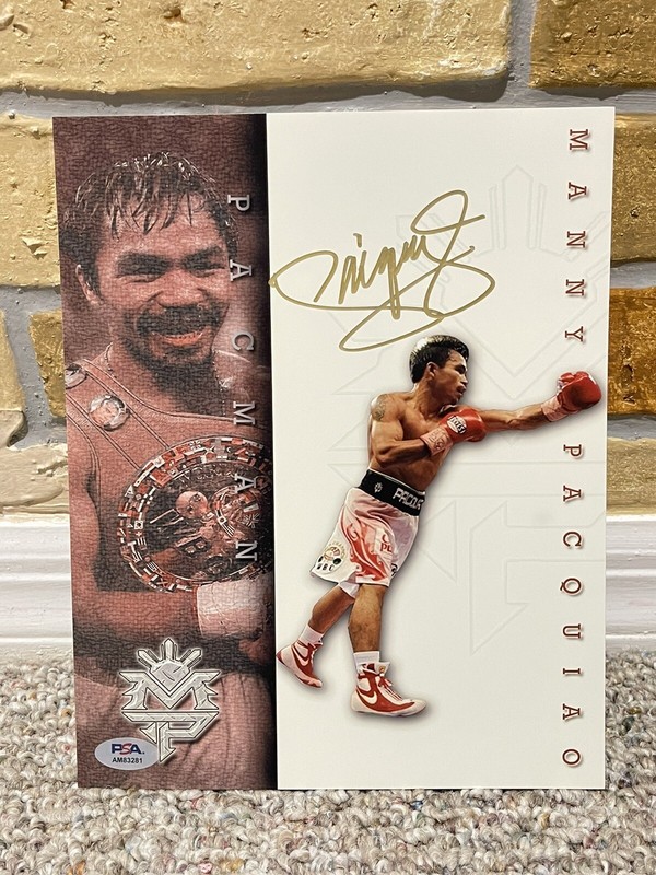 MANNY PACQUIAO SIGNED AUTO 8x10 BOXING PHOTO “PACMAN” Fan Art PSA 240