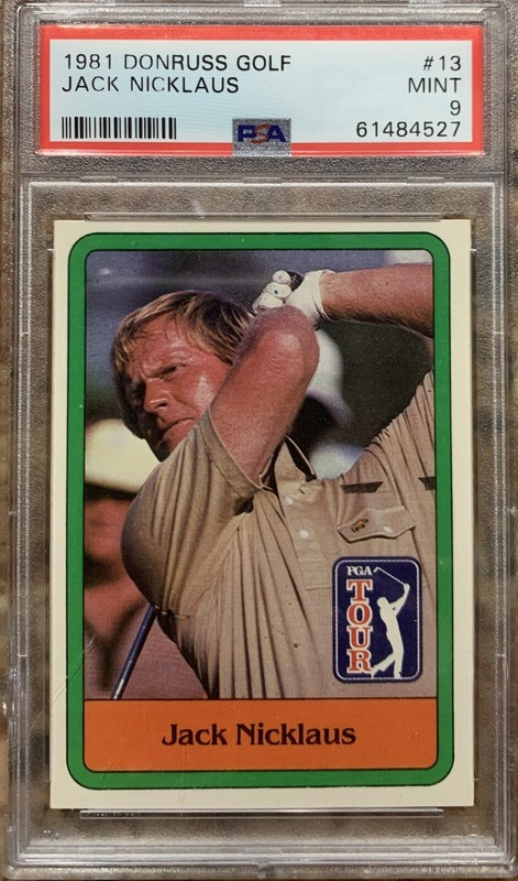 1981 Donruss Golf Jack Nicklaus #13 PSA 9