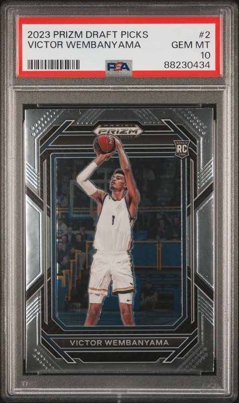 2023-24 Panini Prizm Draft Picks #2 Victor Wembanyama RC Rookie PSA 10 Gem Mint