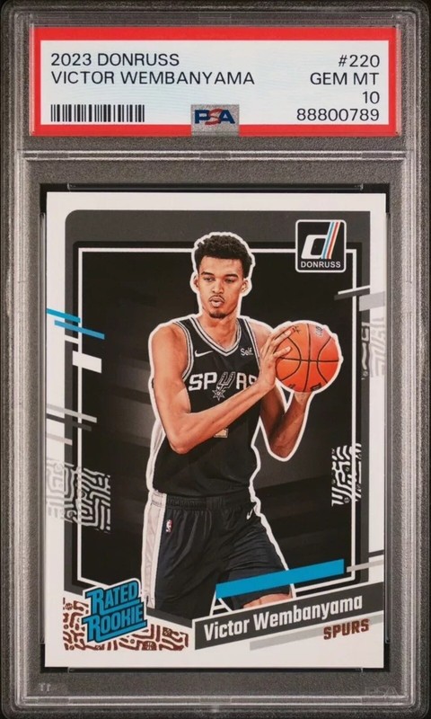 2023 Donruss Victor Wembanyama PSA 10 #220 Rated Rookie RC Gem Mint