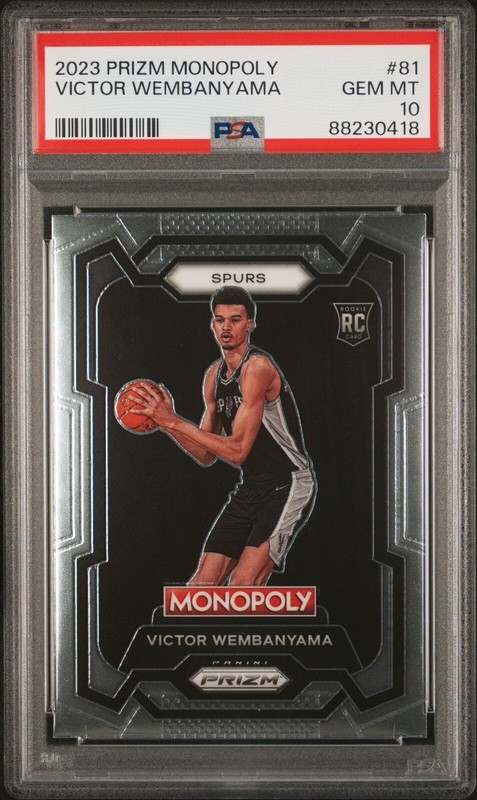 PSA 10 Victor Wembanyama Rookie 2023-24 Panini Prizm Monopoly Gem Mint Low POP🔥