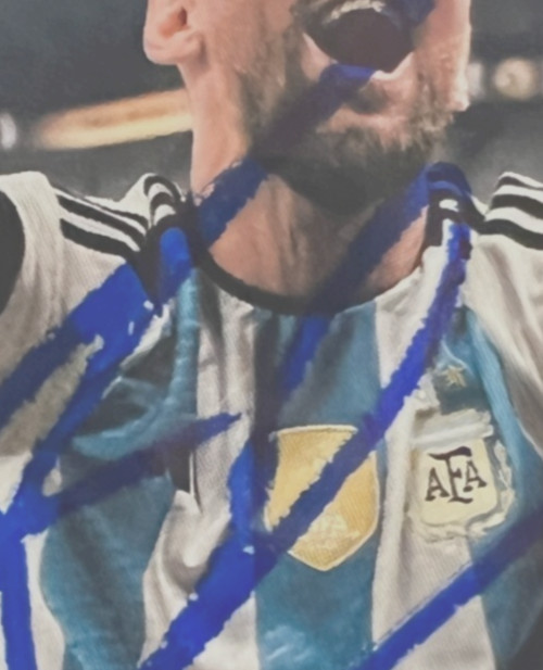 2022 Panini Instant FIFA World Cup Qatar Signed Lionel Messi Argentina #118 PSA view 2