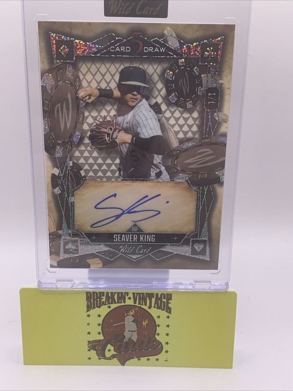 2024 WILD CARD 5 CARD DRAW Seaver King 1/1 Auto Wash Nats