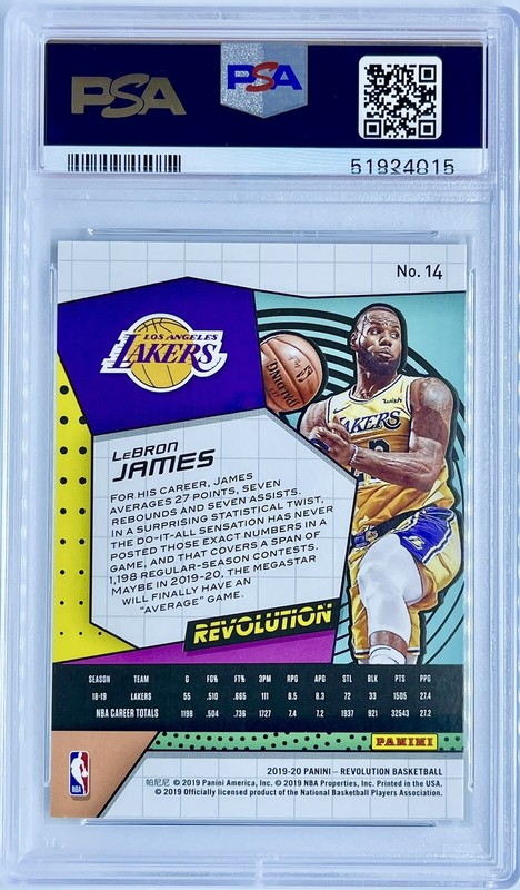 2019-20 Panini Revolution LeBron James Silver Los Angeles Lakers PSA 10 🔥 view 2