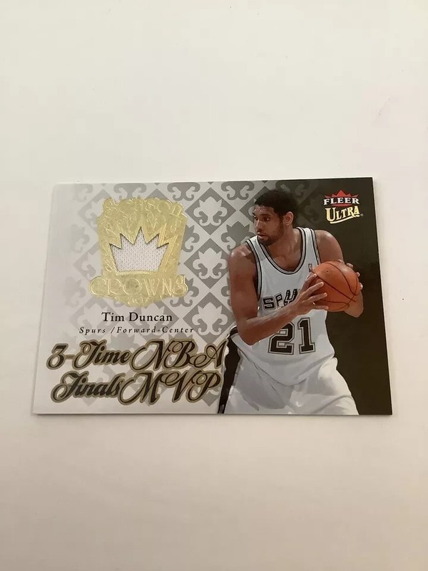 2007 Ultra Basketball Season Crowns #SC-1 Tim Duncan Game Used Jersey Card