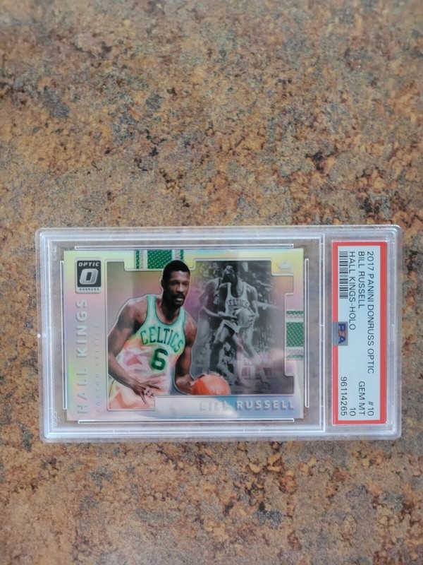 2017 Panini Donruss Optic Bill Russell, Hall Kings, Holo, PSA 10, GEM MINT