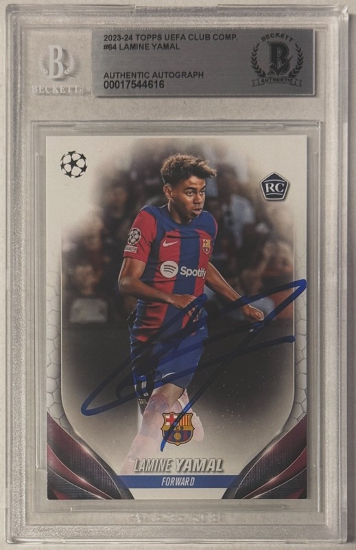 2023-24 Topps UCC #64 Lamine Yamal Signed Rookie RC Beckett BAS Authentic AUTO