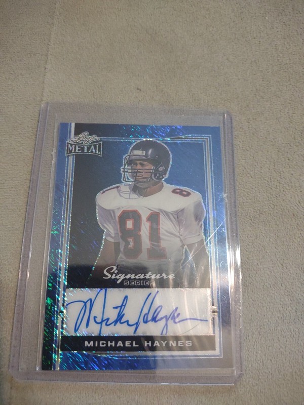 2024 LEAF METAL AUTOGRAPH 1/1 AUTO MICHAEL HAYNES NFL FALCONS SAINTS LEGEND MINT