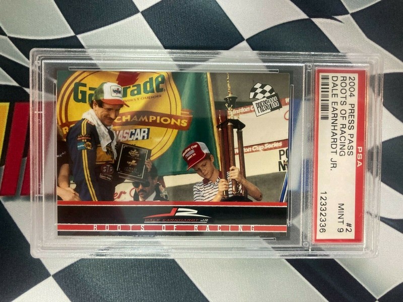 DALE EARNHARDT JR & SR 2004 Press Pass Roots Of Racing #2 PSA 9 MINT POP 9 💎  