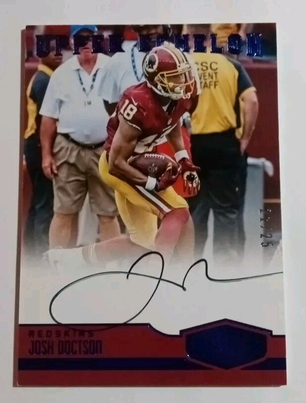 2016 Panini Plates & And Patches Josh Doctson Upper Echelon Blue RC Auto 21/25