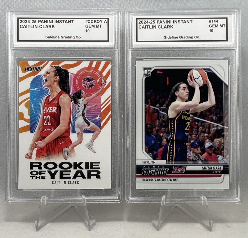 Caitlin Clark Rookie Set Graded Gem Mint 10 Panini Instant & Rookie of the Year