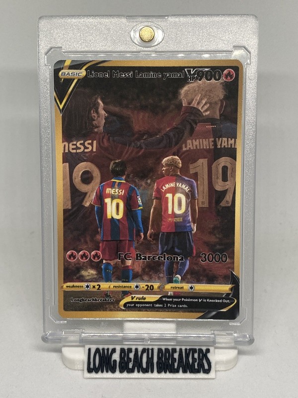 Lamine Yamal Lionel Messi Pokémon Card Full Art Barcelona Spain Argentina