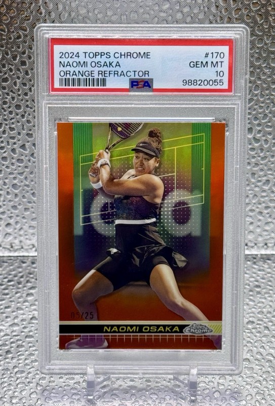 2024 Topps Chrome Naomi Osaka Orange Refractor #/25 PSA 10