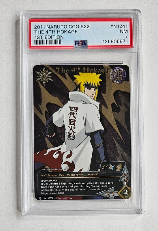 The 4th Hokage PSA 7 Naruto CCG N1241 1st Edition Super Rare Bandai 2011