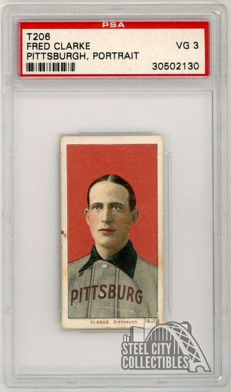 Fred Clarke 1909-11 T206 Piedmont 150 Portrait Card PSA 3 VG