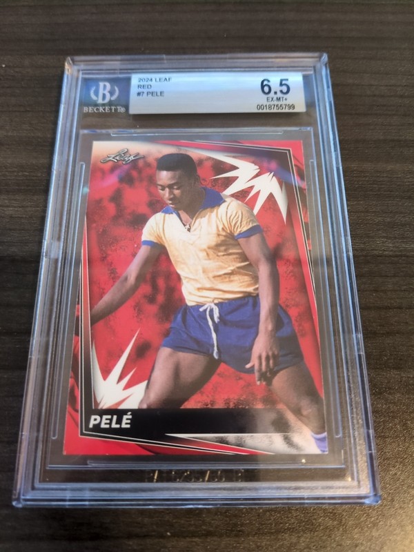 2024 Leaf Red #7 Pele Graded 6.5 Brazil