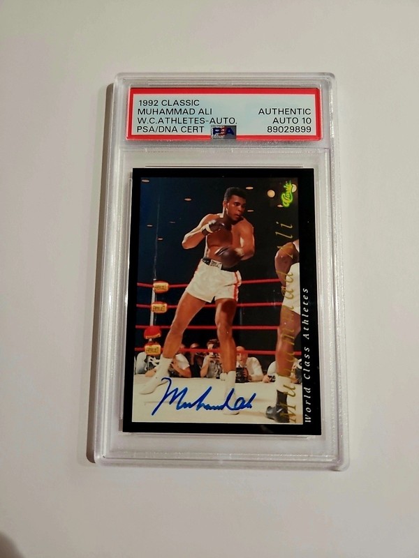 MUHAMMAD ALI  1992 CLASSIC PSA DNA CERT AUTHENTIC AUTO 10 BOXING LEGEND GREATEST