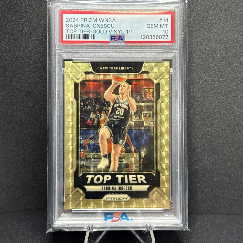 2024 Prizm WNBA Sabrina Ionescu Gold Vinyl 1/1 PSA 10 GEM MINT 1 OF 1 WNBA #14