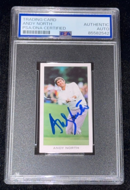 Signed Andy North 1994 Dormy #15 Golf Rookie Card 2x* US Open Champion Auto PSA