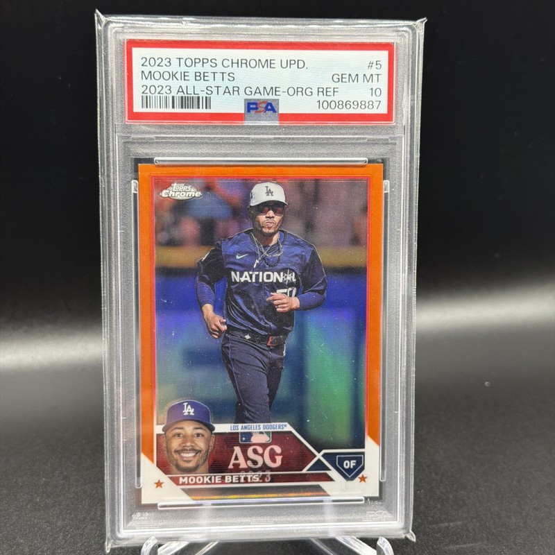 2023 Topps Chrome Update Mookie Betts #5 Orange /25 PSA 10