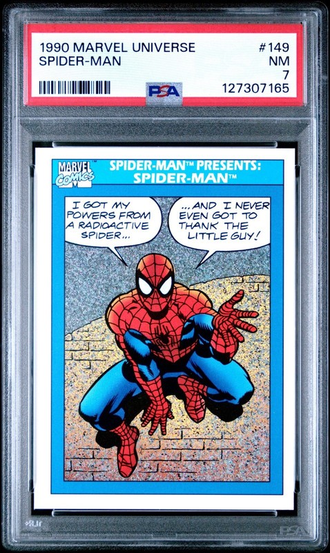1990 Impel Marvel Universe #149 Spider-Man PSA 7