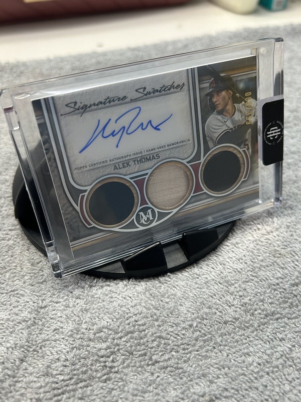 Museum Baseball 2023 Alek Thomas Auto /399 Signature Swatches Triple Relic Patch