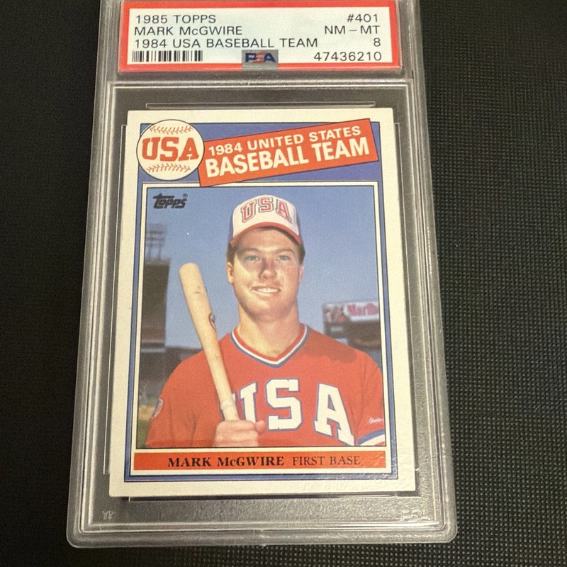 1985 Topps Mark McGwire #401 Rookie Card RC PSA 8 1984 Team USA Quantity Availab