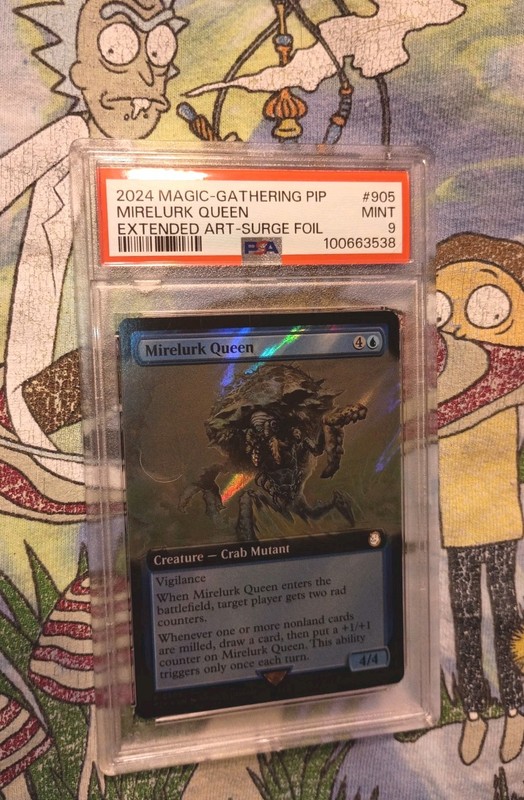 MTG Fallout Mirelurk Queen Extended Art Surge Foil PSA 9