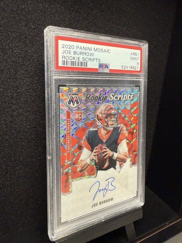 2020 Panini Mosaic - Rookie Scripts Joe Burrow #RS1 (AU, RC) view 2