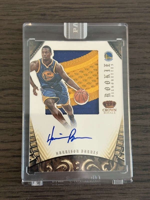 2013 Panini Crown Royale Harrison Barnes Prime Patch Auto White Box 1/1 Warriors