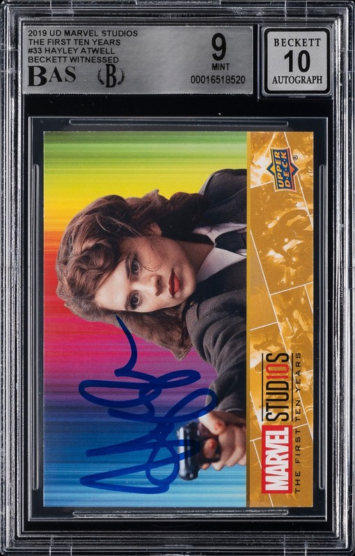 2021 Upper Deck Marvel Studio #33 Hayley Atwell BGS 9 BAS 10 Auto Witnessed