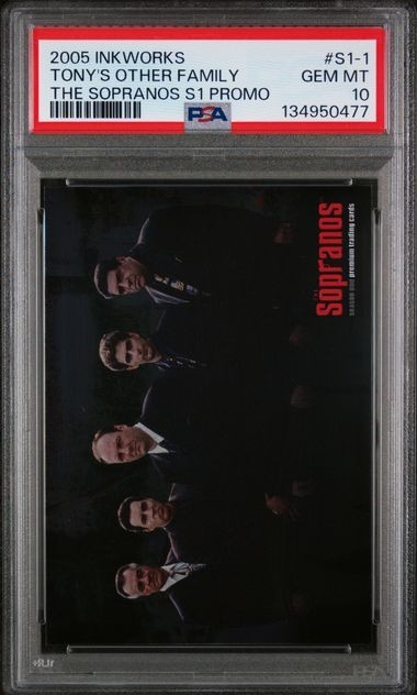 The Sopranos 2005 Inkworks Cast Foil Season 1 Card #S1-1 Gandolfini PSA 10 Pop17 view 2