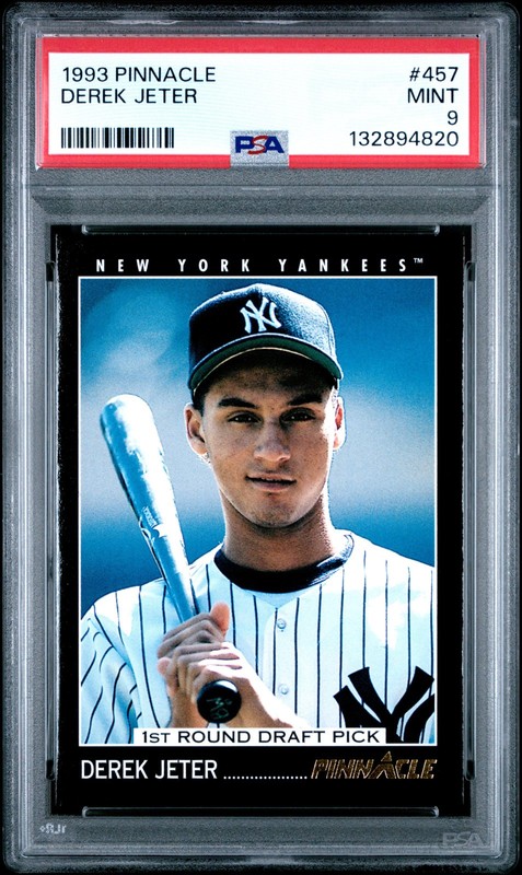 1993 Pinnacle #457 Derek Jeter Rookie RC New York Yankees (HOF) PSA 9 MINT