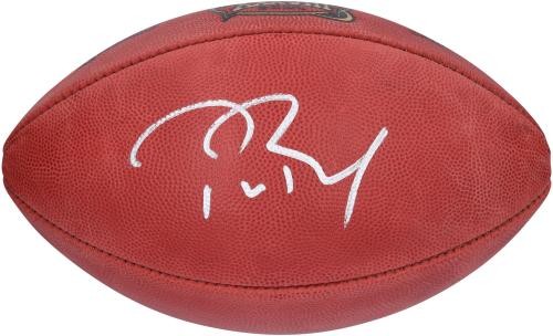 Tom Brady New England Patriots Auto Wilson Super Bowl Football view 2