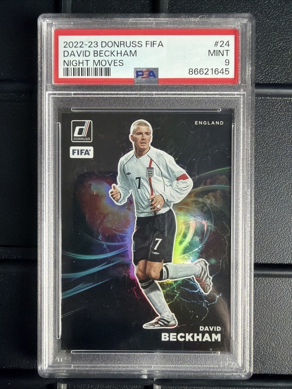 2023 Donruss Fifa David Beckham Night Moves Case Hit SSP PSA 9 #24