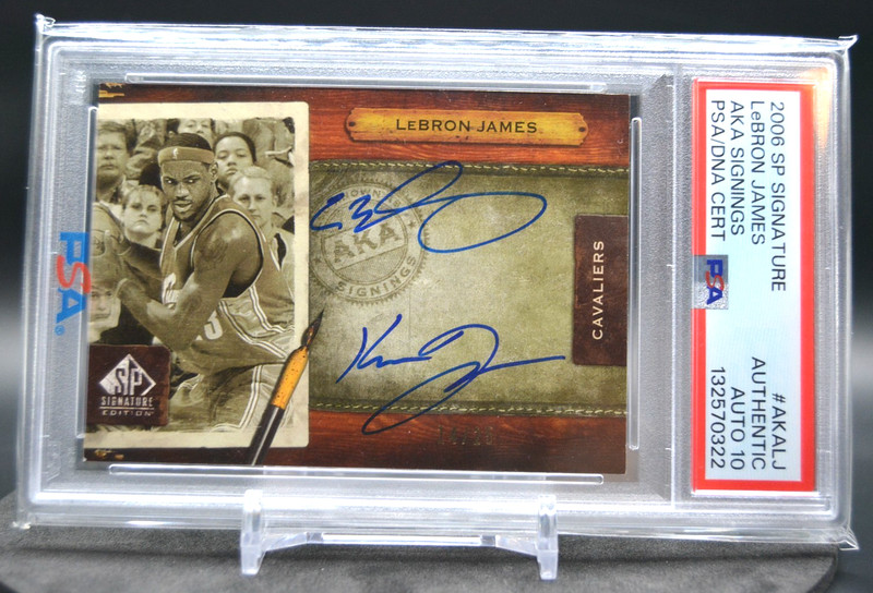 2006 Upper Deck SP Signatures AKA Lebron James Dual Auto /25 PSA/DNA Auto 10