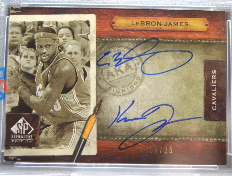 2006 Upper Deck SP Signatures AKA Lebron James Dual Auto /25 PSA/DNA Auto 10 view 2