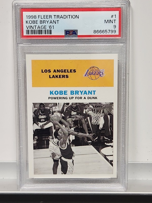1998 Fleer Tradition Vintage '61 #1 Kobe Bryant w/ Michael Jordan PSA 9 MINT