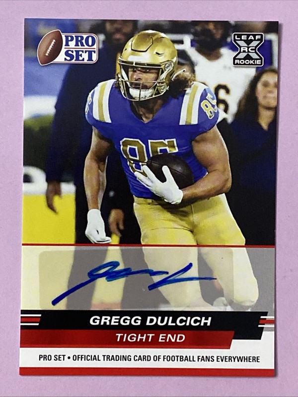 2022 Leaf Pro Set Draft Auto Gregg Dulcich #PSA-GD2 Auto RC