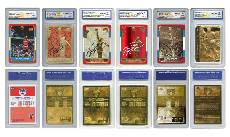 Michael Jordan Fleer ROOKIE Explosion 6-Card Set Special Refractors GEM-MINT 10