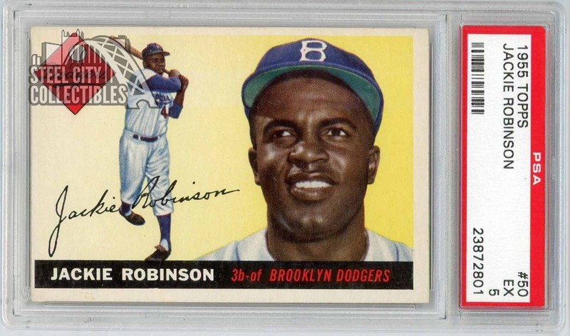Jackie Robinson 1955 Topps Baseball Card #50 PSA 5