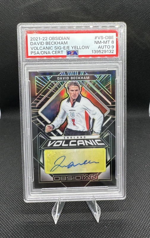 2021 Panini Obsidian David Beckham AUTO Volcanic Signatures 10/10 PSA 8 Auto 10
