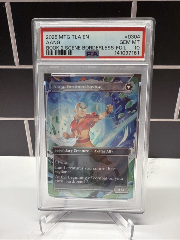 Magic: The Gathering TLA EN Book 2 Scene Aang Foil Borderless PSA 10 GEM MINT