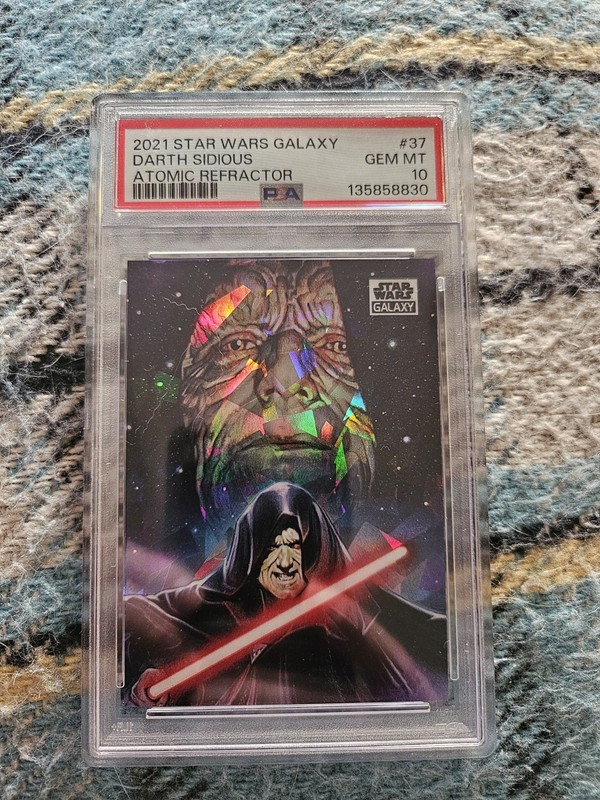 2021 Star Wars Galaxy Darth Sidious #37 Atomic Refractor /150 PSA 10 GEM MINT
