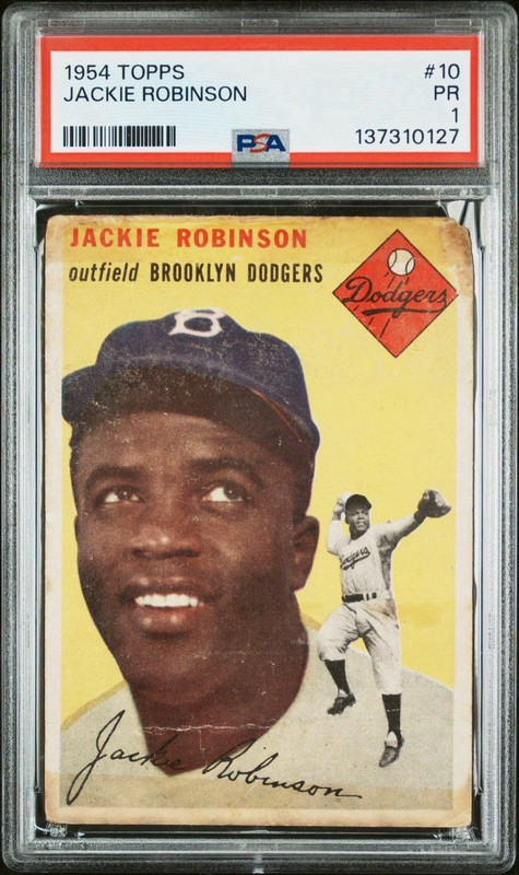 1954 Topps Jackie Robinson #10 PSA 1 PR Brooklyn Dodgers HOF