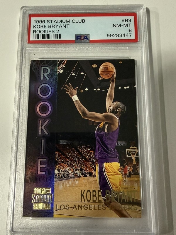 1996-97 Topps Stadium Club - Rookies Series 2 Kobe Bryant #R9 (RC) PSA 8 🔥