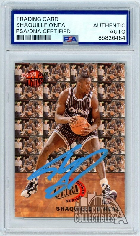 Shaquille O'Neal 1992-93 Fleer Ultra All-Rookie Auto Card PSA/DNA (Light Blue)