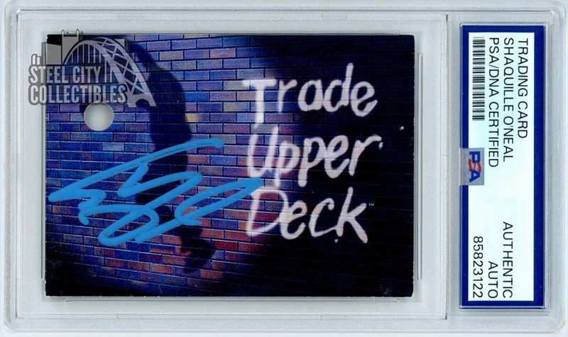 Shaquille O'Neal 1992 Upper Deck NBA Draft Rookie Auto Card PSA/DNA (Light Blue)