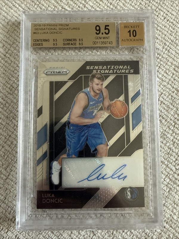 2018-19 Panini Prizm Luka Doncic Rookie Auto BGS 9.5